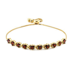 Zilveren armband met granaten