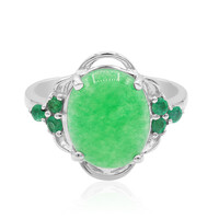 Zilveren ring met een groene agaat