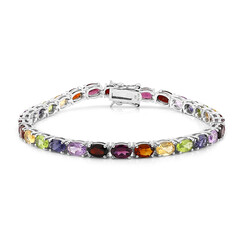 Zilveren armband met granaten