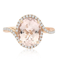 Gouden ring met een AAA morganiet (AMAYANI)