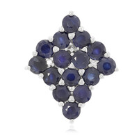 Zilveren hanger met blauwe saffieren