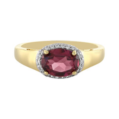 Zilveren ring met een Lindi granaat