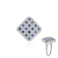 Gouden ring met blauwe saffieren