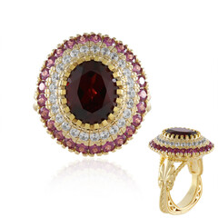 Zilveren ring met een Indische Granaat (Dallas Prince Designs)