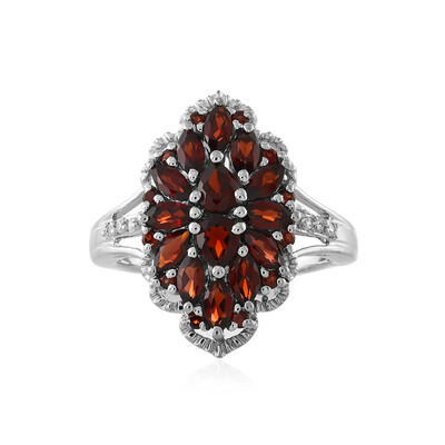 Zilveren ring met Mozambique granaten
