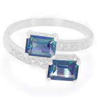 Zilveren ring met Neptunus-topaasstenen