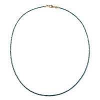 Gouden halsketting met blauwe diamanten