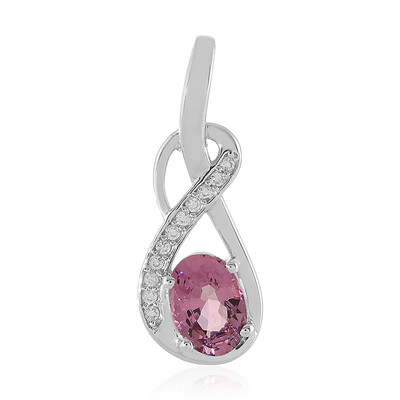 Zilveren hanger met een paarse spinel