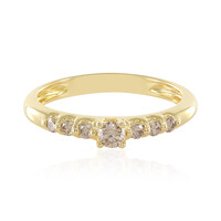 Zilveren ring met een I3 Champagne Diamant