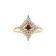 Gouden ring met een edele rode spinel