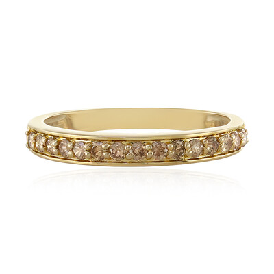 Gouden ring met I1 Bruine Diamanten