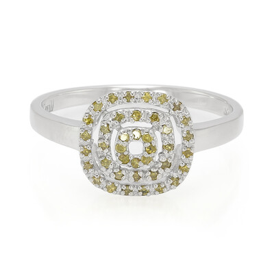 Zilveren ring met Fancy diamanten