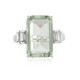 Zilveren ring met een groene amethist