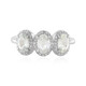 Zilveren ring met witte saffieren