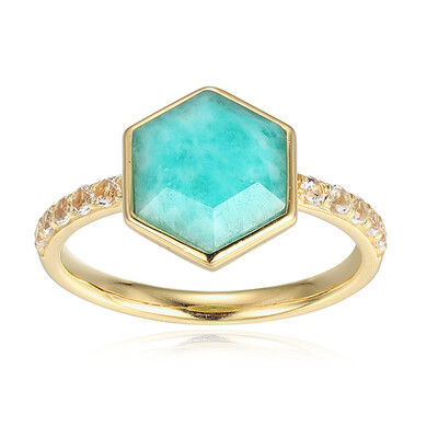 Zilveren ring met een amazoniet