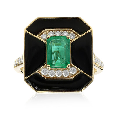 Gouden ring met een AAA Zambia smaragd (CIRARI)