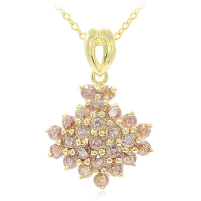 Gouden halsketting met Onverhitte Padparadscha Saffieren (AMAYANI)