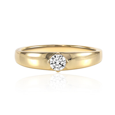Gouden ring met een VS1-Diamant (F) (adamantes [!])