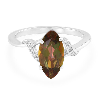 Zilveren ring met een jungle-topaas