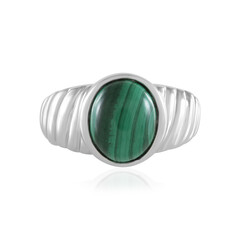 Zilveren ring met een Malachiet
