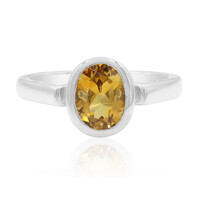 Zilveren ring met een citrien