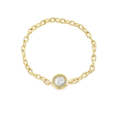 Zilveren ring met een witte topaas (M de Luca)