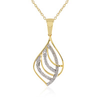 Zilveren halsketting met I3 (J) Diamanten