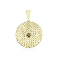 Gouden hanger met een I2 Champagne Diamant (Ornaments by de Melo)