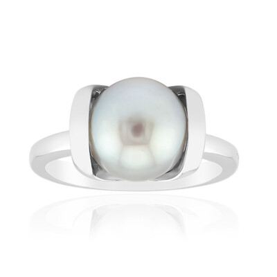 Zilveren ring met een Zilveren zoetwater kweekparel (TPC)