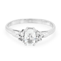 Zilveren ring met een Himalaya beril