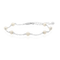 Zilveren armband met zoetwater kweekparels