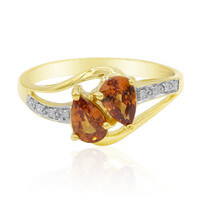 Gouden ring met spessartienstenen