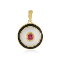 Zilveren hanger met een Braziliaanse roze toermalijn