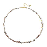 Zilveren halsketting met Fancy diamanten