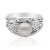 Zilveren ring met een zoetwater kweekparel (TPC)