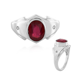 Zilveren ring met een Bemainty robijn