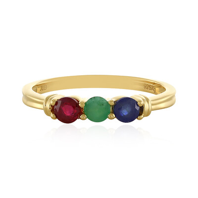 Zilveren ring met een Socoto smaragd