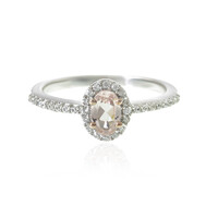 Zilveren ring met een morganiet
