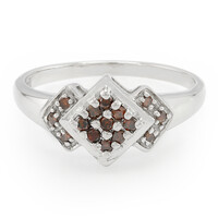 Zilveren ring met Fancy diamanten