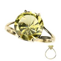 Gouden ring met een Ouro Verde kwarts