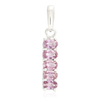 Zilveren hanger met Onverhitte Purper Saffieren