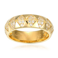 Zilveren ring met witte topaasstenen