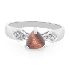 Zilveren ring met een rode tijgeroog