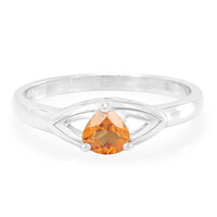 Zilveren ring met een hessoniet granaat