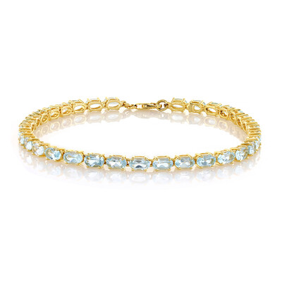 Zilveren armband met hemel-blauwe topaasstenen