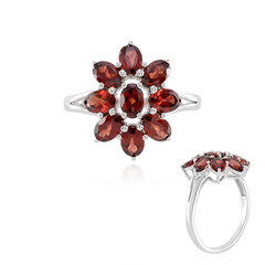 Zilveren ring met Mozambique granaten
