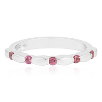 Zilveren ring met roze toermalijnen