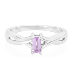 Zilveren ring met een Onverhitte Purper Saffier