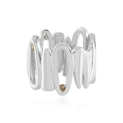 Zilveren ring met I3 Champagne Diamanten (de Melo)