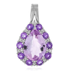 Zilveren hanger met een lavendel amethist